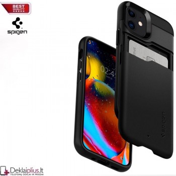 Spigen Slim Armor Cs dėklas - juodas (Apple Iphone 12 Mini)